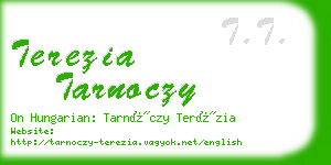 terezia tarnoczy business card